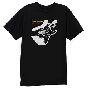 Gary Moore Dirty Fingers Rock Album Cover Music Fan Graphic T-Shirt 90